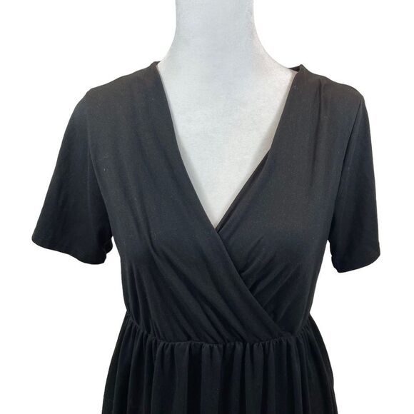 Shop Basic USA brand‎ Black Knee Length Short Sleeve Dress Size Medium - Picture 6 of 9